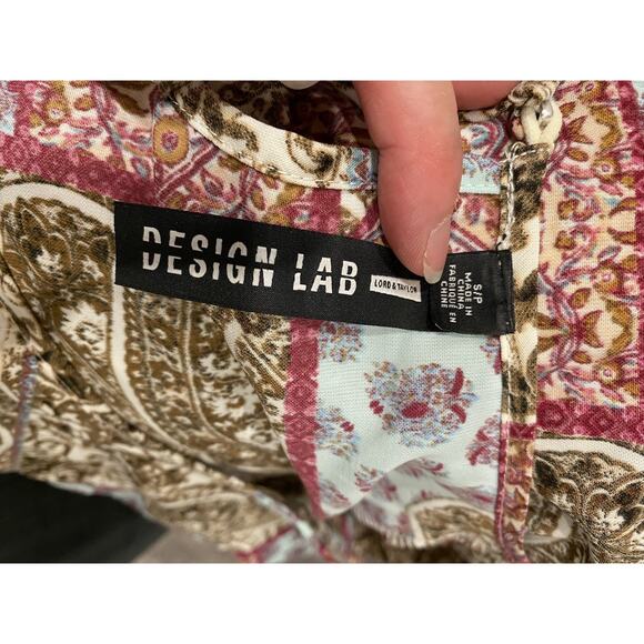 Design Lab Womens Small Bohemian Hippie Flowy Tunic Cottage Core Peasant Dress - Picture 8 of 15